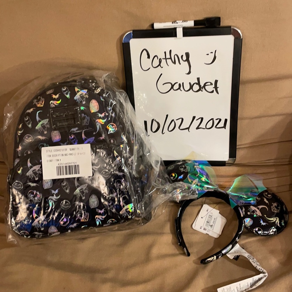 BNWT NBC Disney Parks Loungefly backpack and matching ears